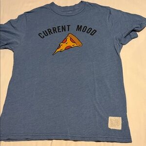Original Retro Brand Blue Graphic Tee with Retro Patch